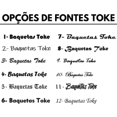 Baquetas Personalizadas Cor natural - 1 PAR