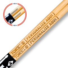 Baquetas Personalizadas Cor Natural (Hickory)